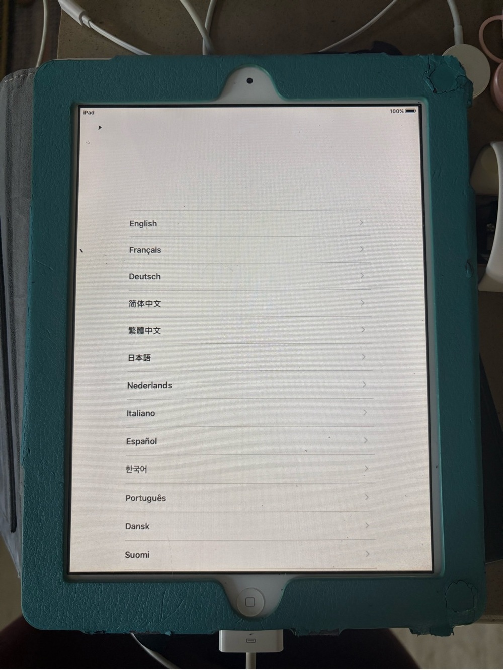 Early Series iPad in Teal Protective Case